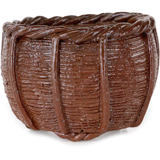 Kotobuki (Bonsa) 65 mm basket unglazed bonsai pot by Kotobuki (Bonsa), Tokoname, Japan