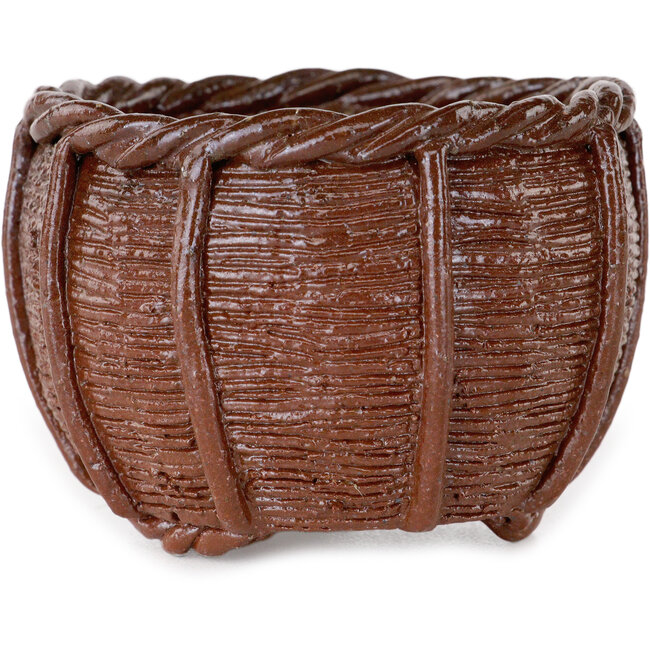 Basket unglazed bonsai pot by Kotobuki (Bonsa) - 65 x 65 x 45 mm