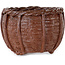 Pot à bonsaï en forme de panier non émaillé de Kotobuki (Bonsa) - 65 x 65 x 45 mm