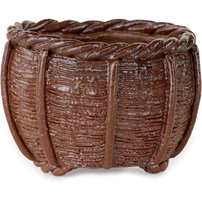Basket unglazed bonsai pot by Kotobuki (Bonsa) - 65 x 65 x 45 mm