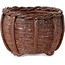Pot à bonsaï en forme de panier non émaillé de Kotobuki (Bonsa) - 65 x 65 x 45 mm