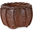 Pot à bonsaï en forme de panier non émaillé de Kotobuki (Bonsa) - 65 x 65 x 45 mm