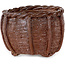 Basket unglazed bonsai pot by Kotobuki (Bonsa) - 65 x 65 x 45 mm