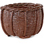 Pot à bonsaï non émaillé en forme de panier de Kotobuki (Bonsa) - 62 x 62 x 45 mm