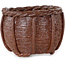 Pot à bonsaï non émaillé en forme de panier de Kotobuki (Bonsa) - 62 x 62 x 45 mm