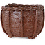 Pot à bonsaï non émaillé en forme de panier de Kotobuki (Bonsa) - 62 x 62 x 45 mm
