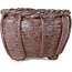 Pot à bonsaï non émaillé en forme de panier de Kotobuki (Bonsa) - 62 x 62 x 45 mm