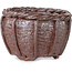 Pot à bonsaï non émaillé en forme de panier de Kotobuki (Bonsa) - 62 x 62 x 45 mm