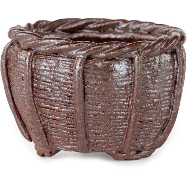 Basket unglazed bonsai pot by Kotobuki (Bonsa) - 62 x 62 x 45 mm