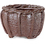 Vaso per bonsai a forma di cestino non smaltato di Kotobuki (Bonsa) - 62 x 62 x 45 mm