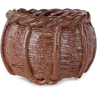 Kotobuki (Bonsa) 55 mm basket unglazed bonsai pot by Kotobuki (Bonsa), Tokoname, Japan