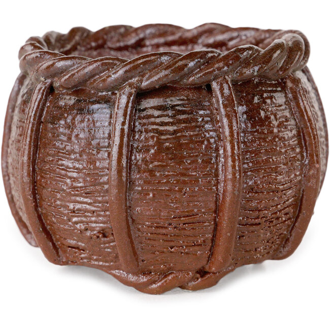 Basket unglazed bonsai pot by Kotobuki (Bonsa) - 55 x 55 x 40 mm