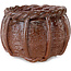 Pot à bonsaï en forme de panier non émaillé de Kotobuki (Bonsa) - 55 x 55 x 40 mm