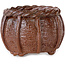 Pot à bonsaï en forme de panier non émaillé de Kotobuki (Bonsa) - 55 x 55 x 40 mm
