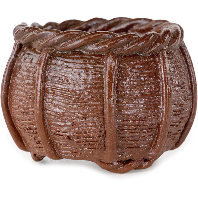 Basket unglazed bonsai pot by Kotobuki (Bonsa) - 55 x 55 x 40 mm