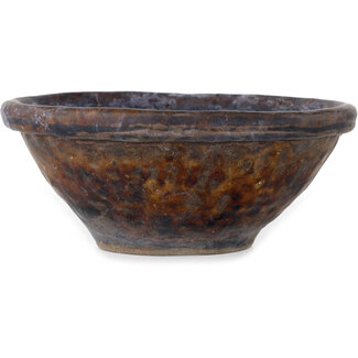  Bunzan Vaso bonsai rotondo marrone da 147 mm di Bunzan (Seto), Seto, Giappone