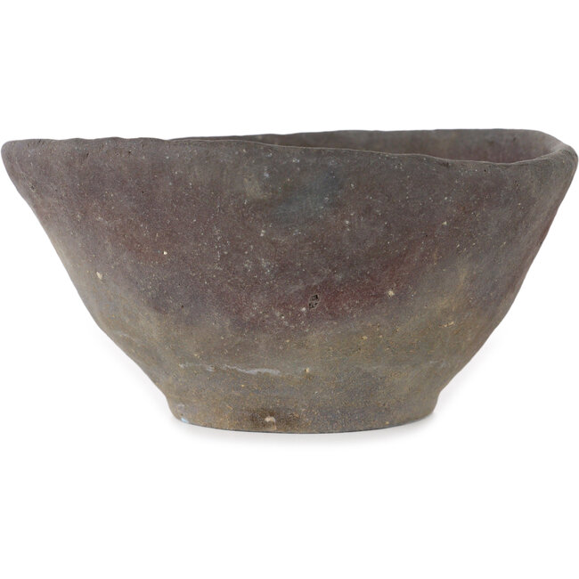 Round unglazed bonsai pot by Bunzan (Seto) - 130 x 130 x 65 mm