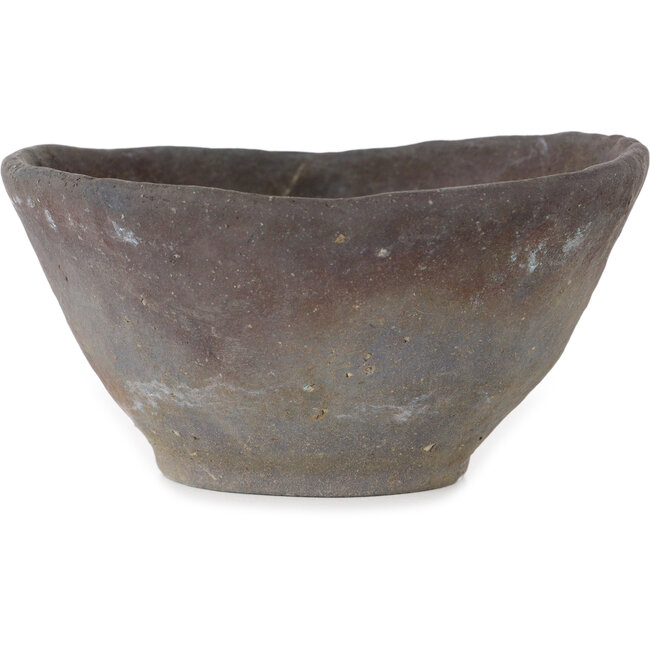 Vaso bonsai rotondo non smaltato di Bunzan (Seto) - 130 x 130 x 65 mm