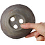 Ronde, ongeglazuurde bonsaipot van Bunzan (Seto) - 130 x 130 x 65 mm