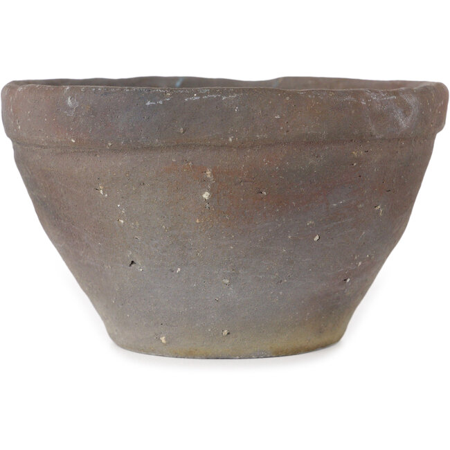 Runder, unglasierter Bonsai-Topf von Bunzan (Seto) – 105 x 105 x 62 mm