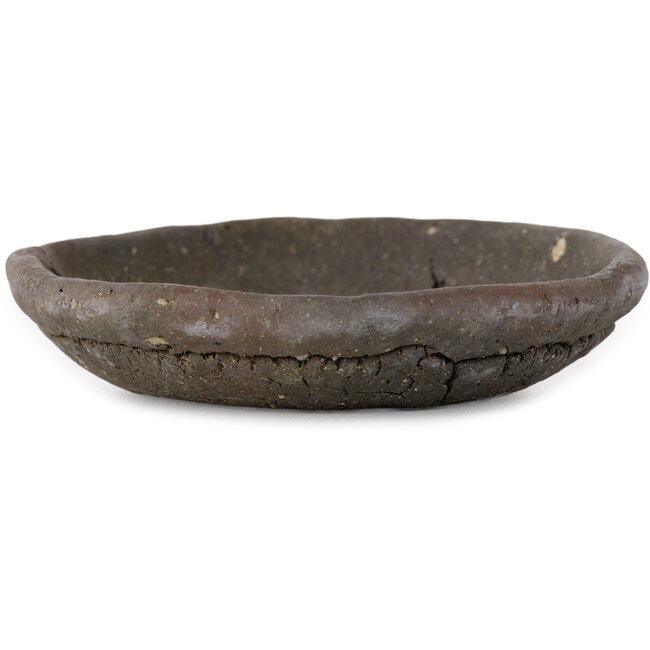 Vaso bonsai rotondo non smaltato di Bunzan (Seto) - 90 x 90 x 20 mm