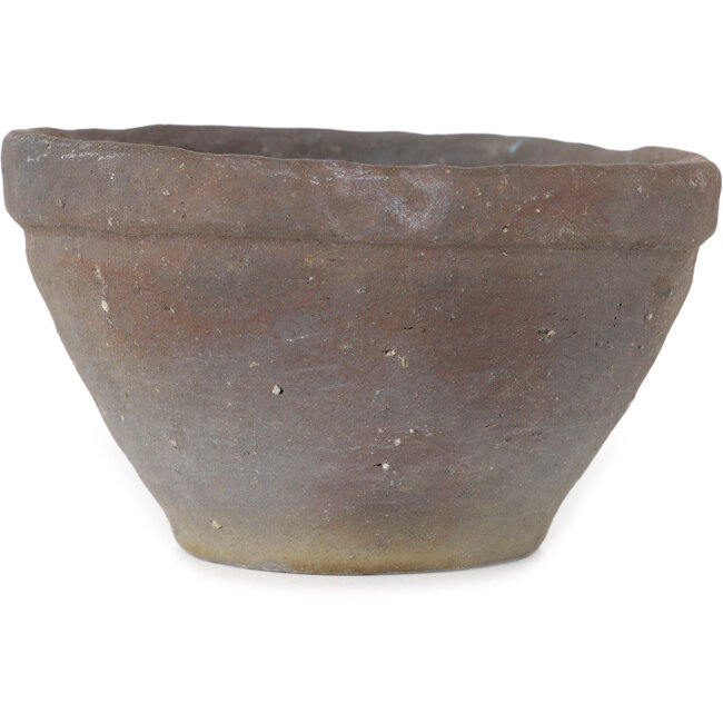 Round unglazed bonsai pot by Bunzan (Seto) - 105 x 105 x 62 mm