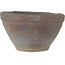Ronde, ongeglazuurde bonsaipot van Bunzan (Seto) - 105 x 105 x 62 mm