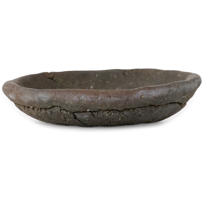 Vaso bonsai rotondo non smaltato di Bunzan (Seto) - 90 x 90 x 20 mm