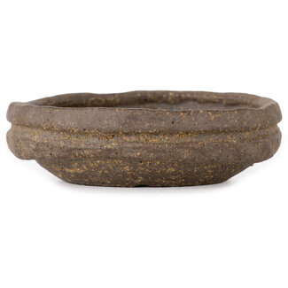  Bunzan 77 mm round unglazed bonsai pot by Bunzan (Seto), Seto, Japan