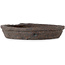 Ronde, ongeglazuurde bonsaipot van Bunzan (Seto) - 110 x 110 x 20 mm