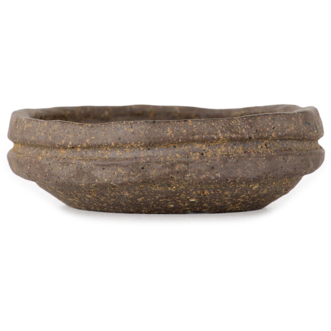 Pot à bonsaï rond non émaillé de Bunzan (Seto) - 77 x 77 x 23 mm