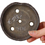 Pot à bonsaï rond non émaillé de Bunzan (Seto) - 110 x 110 x 20 mm