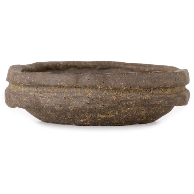 Pot à bonsaï rond non émaillé de Bunzan (Seto) - 77 x 77 x 23 mm