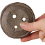 Pot à bonsaï rond non émaillé de Bunzan (Seto) - 77 x 77 x 23 mm