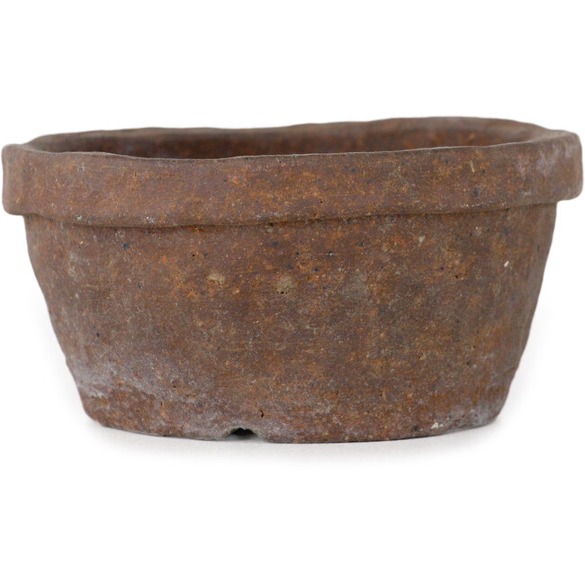 Runder, unglasierter Bonsai-Topf von Bunzan (Seto) – 65 x 65 x 33 mm