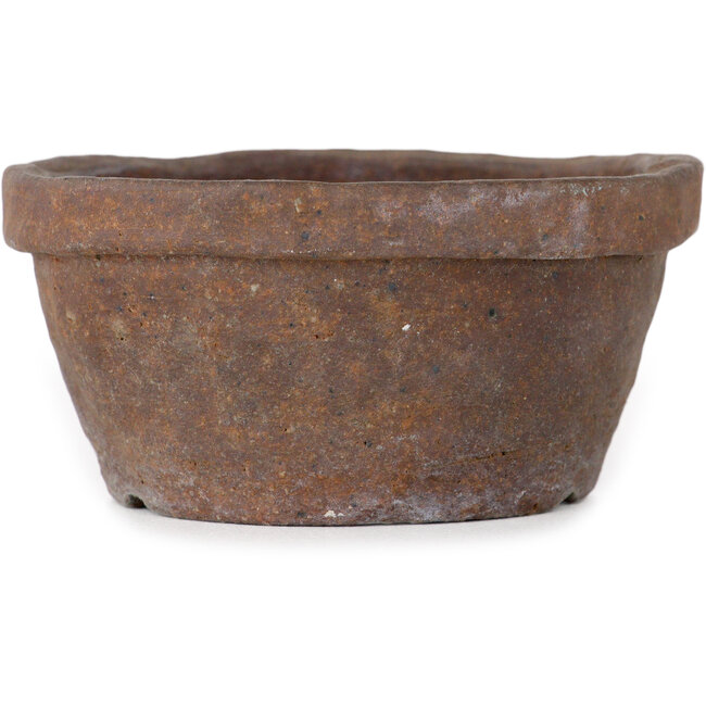 Maceta redonda sin esmaltar para bonsái de Bunzan (Seto) - 65 x 65 x 33 mm