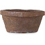 Round unglazed bonsai pot by Bunzan (Seto) - 65 x 65 x 33 mm
