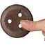 Ronde, ongeglazuurde bonsaipot van Bunzan (Seto) - 65 x 65 x 33 mm