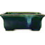 Vaso bonsai rettangolare verde di Terahata Satomi Mazan - 165 x 135 x 65 mm