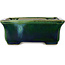 Rechthoekige groene bonsaipot van Terahata Satomi Mazan - 165 x 135 x 65 mm