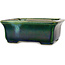 Vaso bonsai rettangolare verde di Terahata Satomi Mazan - 165 x 135 x 65 mm