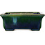 Maceta rectangular para bonsái verde de Terahata Satomi Mazan - 165 x 135 x 65 mm