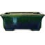 Vaso bonsai rettangolare verde di Terahata Satomi Mazan - 165 x 135 x 65 mm