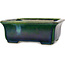 Vaso bonsai rettangolare verde di Terahata Satomi Mazan - 165 x 135 x 65 mm