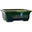 Rechthoekige groene bonsaipot van Terahata Satomi Mazan - 165 x 135 x 65 mm