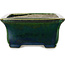 Vaso bonsai rettangolare verde di Terahata Satomi Mazan - 165 x 135 x 65 mm