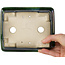 Maceta rectangular para bonsái verde de Terahata Satomi Mazan - 165 x 135 x 65 mm
