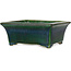 Vaso bonsai rettangolare verde di Terahata Satomi Mazan - 182 x 165 x 75 mm