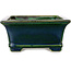 Maceta rectangular para bonsái verde de Terahata Satomi Mazan - 215 x 180 x 83 mm