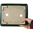 Maceta rectangular para bonsái verde de Terahata Satomi Mazan - 215 x 180 x 83 mm